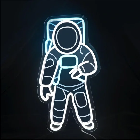 Neon Glowing Astronaut Space Galaxy Star Astronomy LED Wall Decor Light Gift - Picture 6 of 6